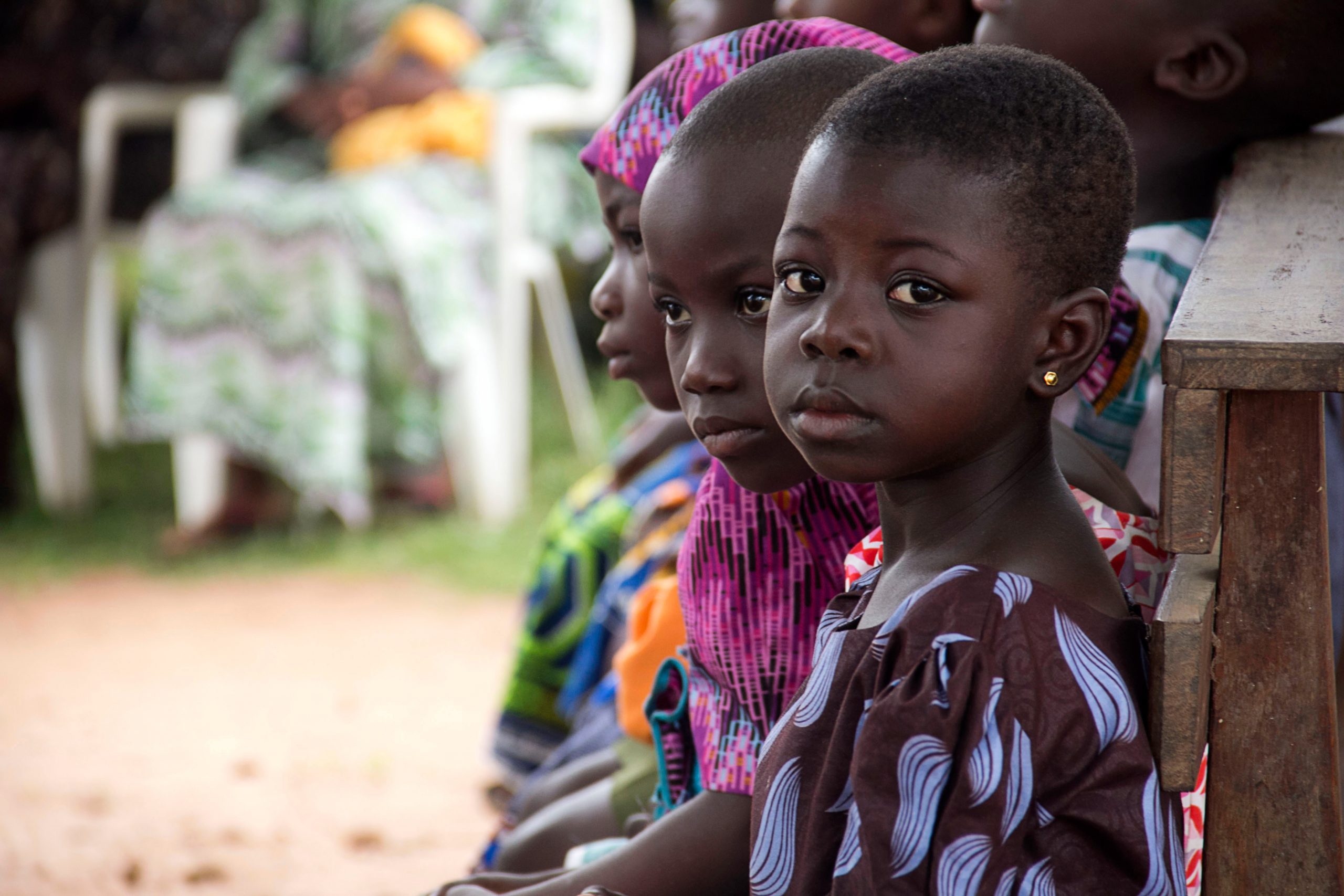 Children looking hopeful