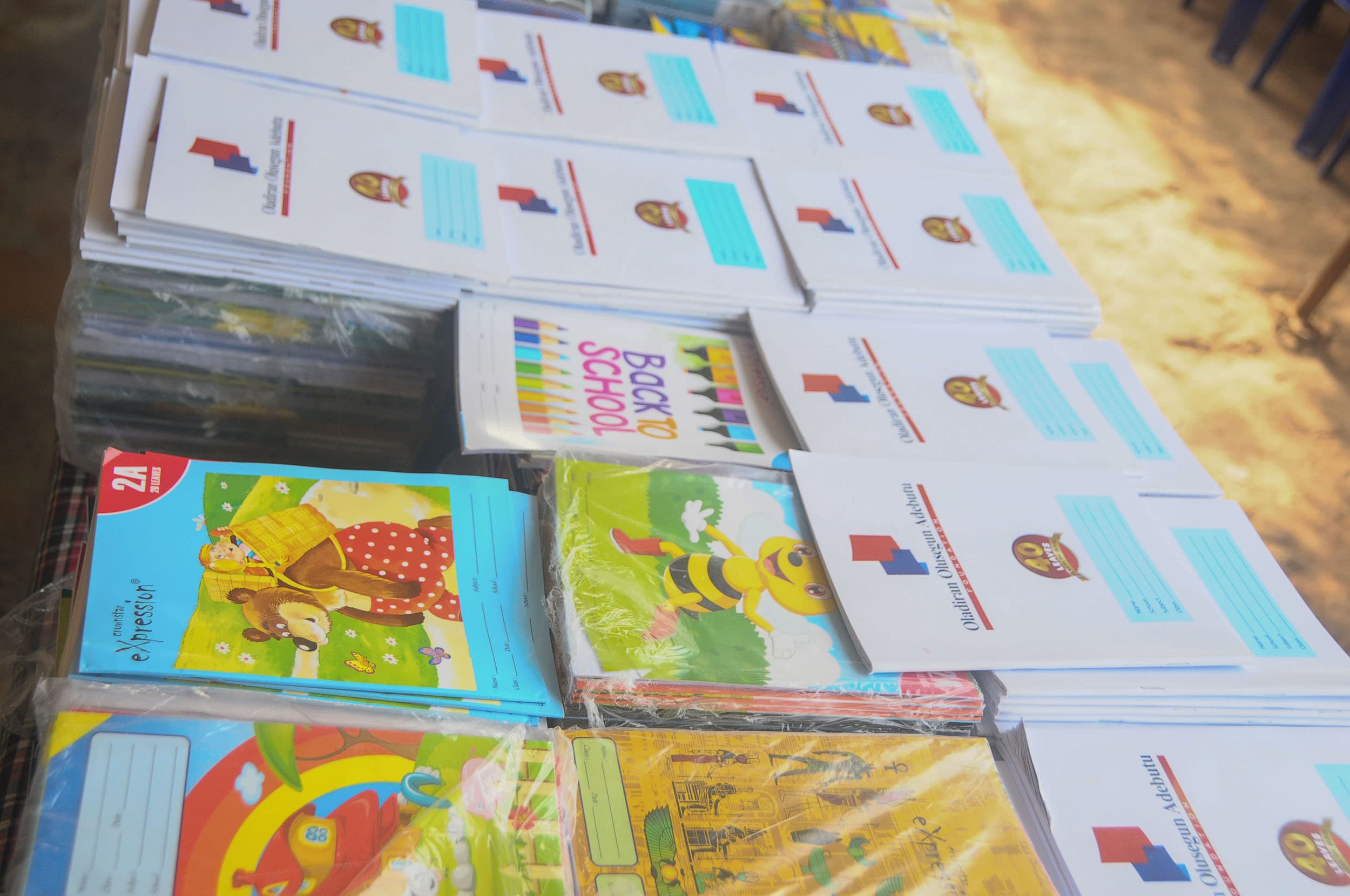 Woman teaching children