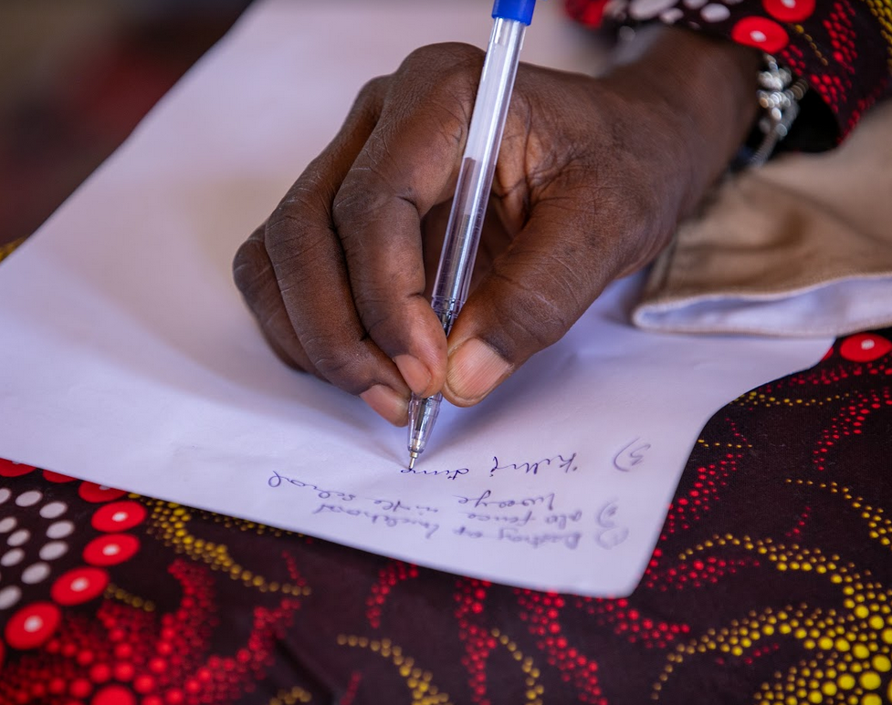 Person writing